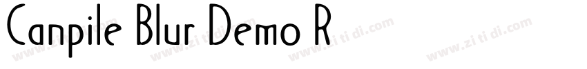 Canpile Blur Demo R字体转换